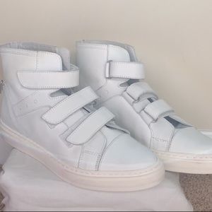 Vince Camuto Leather White Strap Sneakers